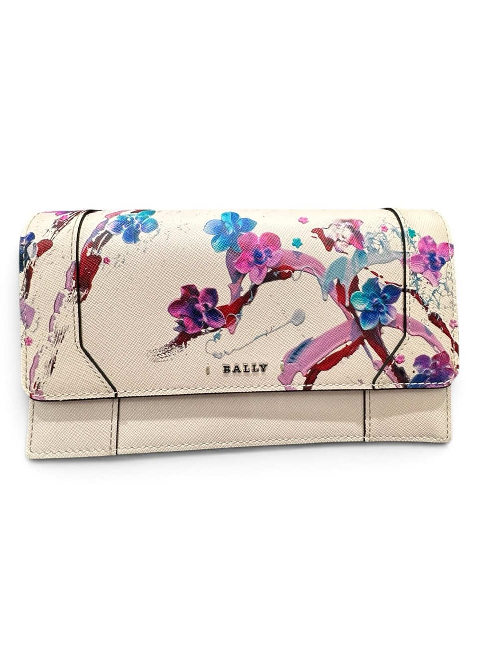 Bally x Janice Wong SUPRA Sakura Floral Saffiano Leather  WOC Crossbody